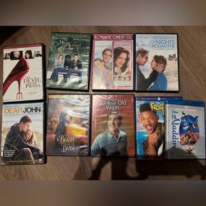 BUNDLE 8 dvds Assorted Romantic Comedy movies and Disney (WITHOUT fresh prince)